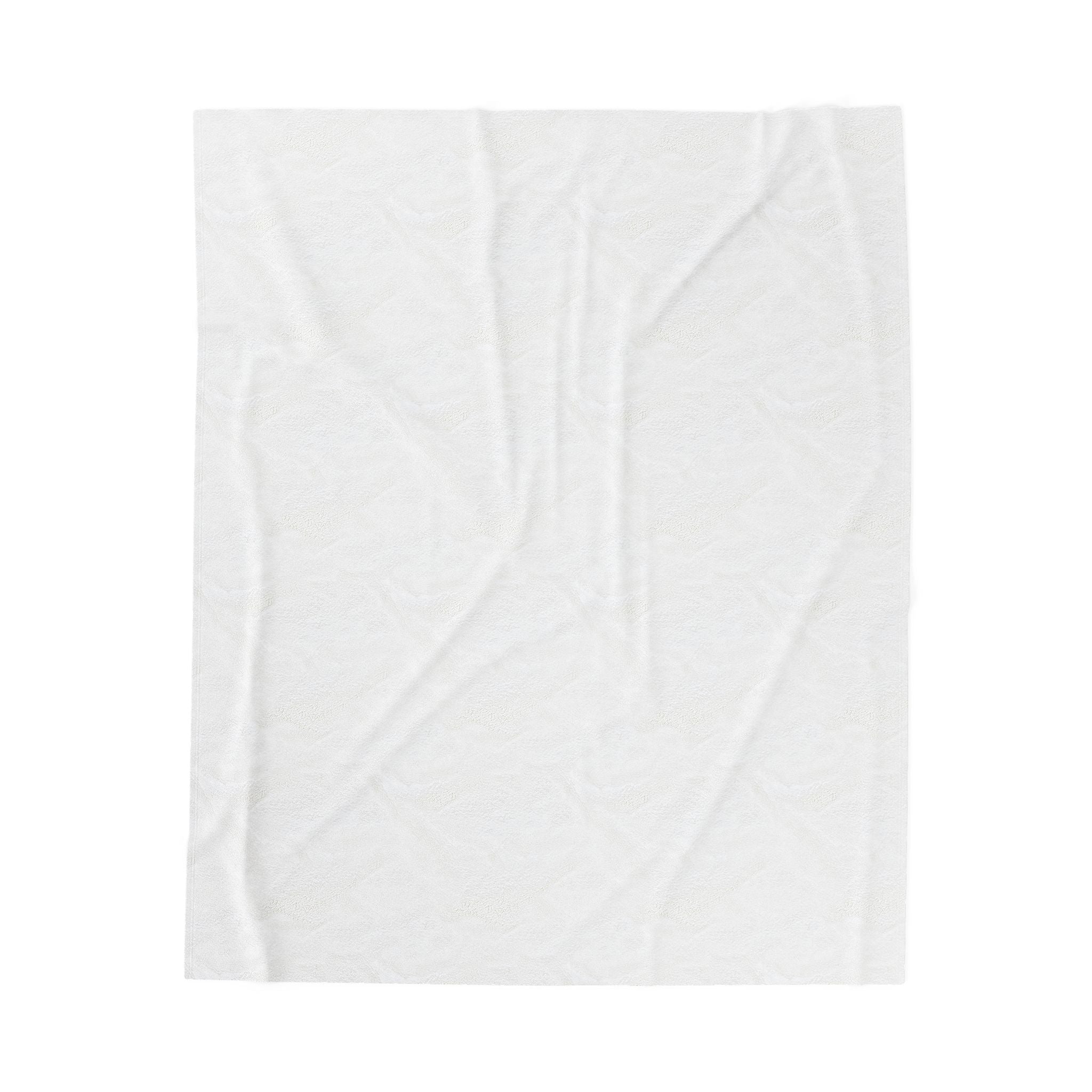 Velveteen Plush Blanket – Cozy White Throw, Logo