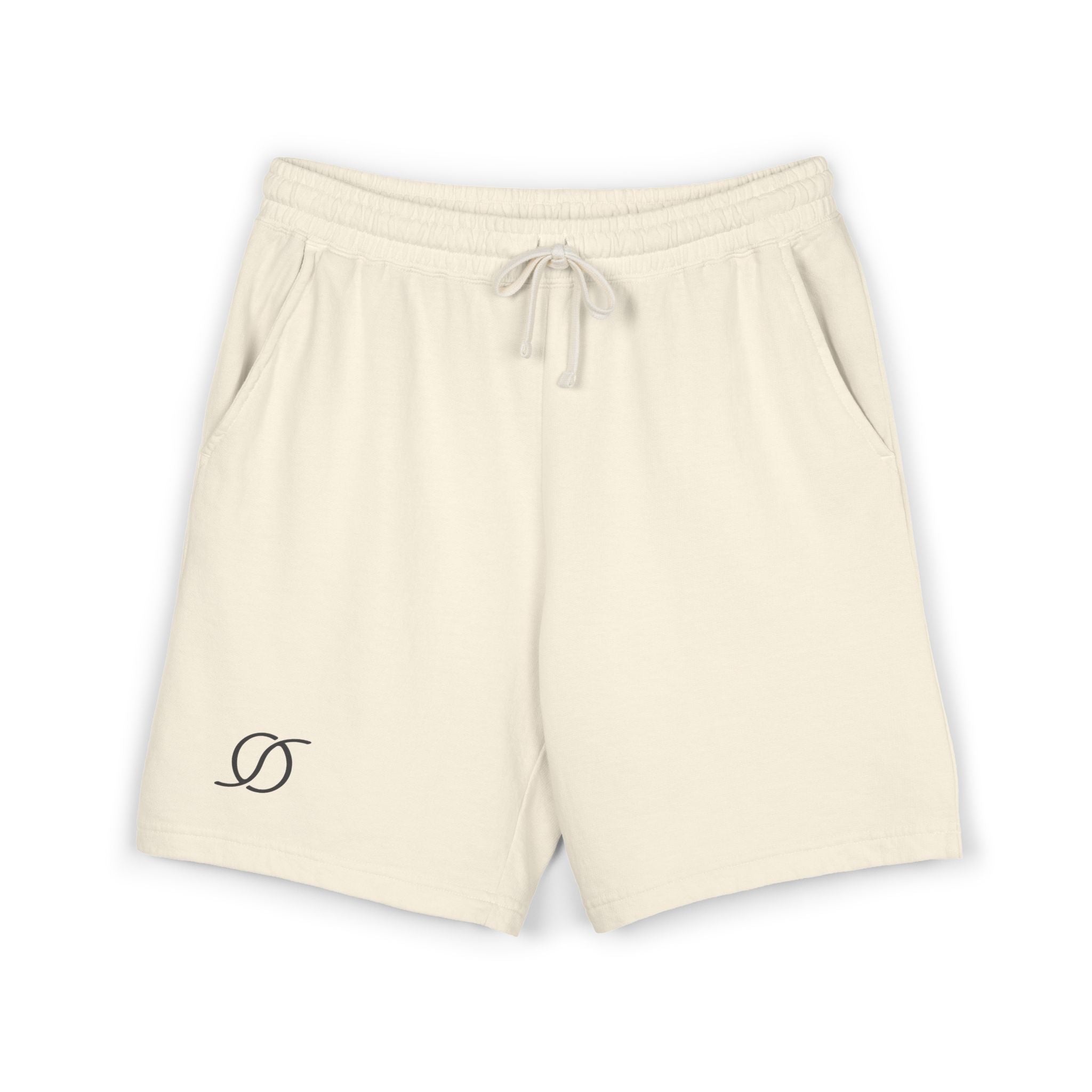 Fleece Sweat Shorts — Minimal Monogram D Embroidered Lounge Shorts