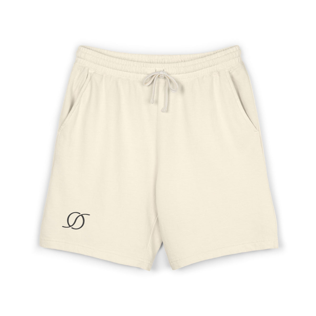 Fleece Sweat Shorts — Minimal Monogram D Embroidered Lounge Shorts