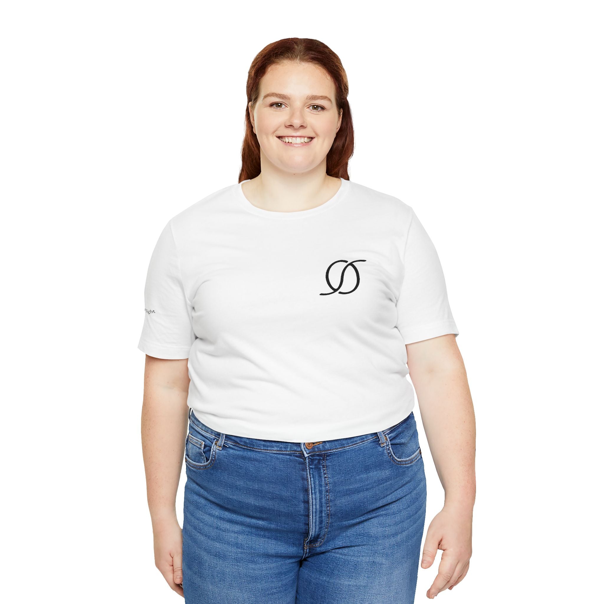 Logo Tee - White Cotton Short Sleeve (Embroidered) | Unisex