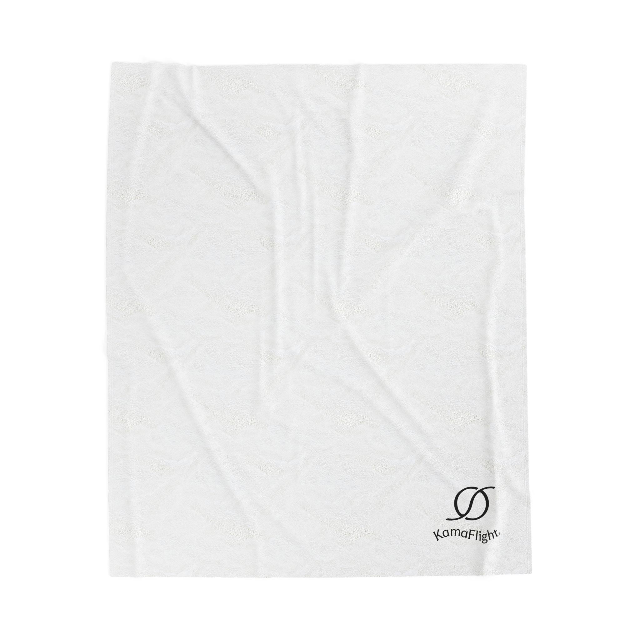 Velveteen Plush Blanket – Cozy White Throw, Logo